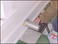 Lead paint inspection tool used inside a home
