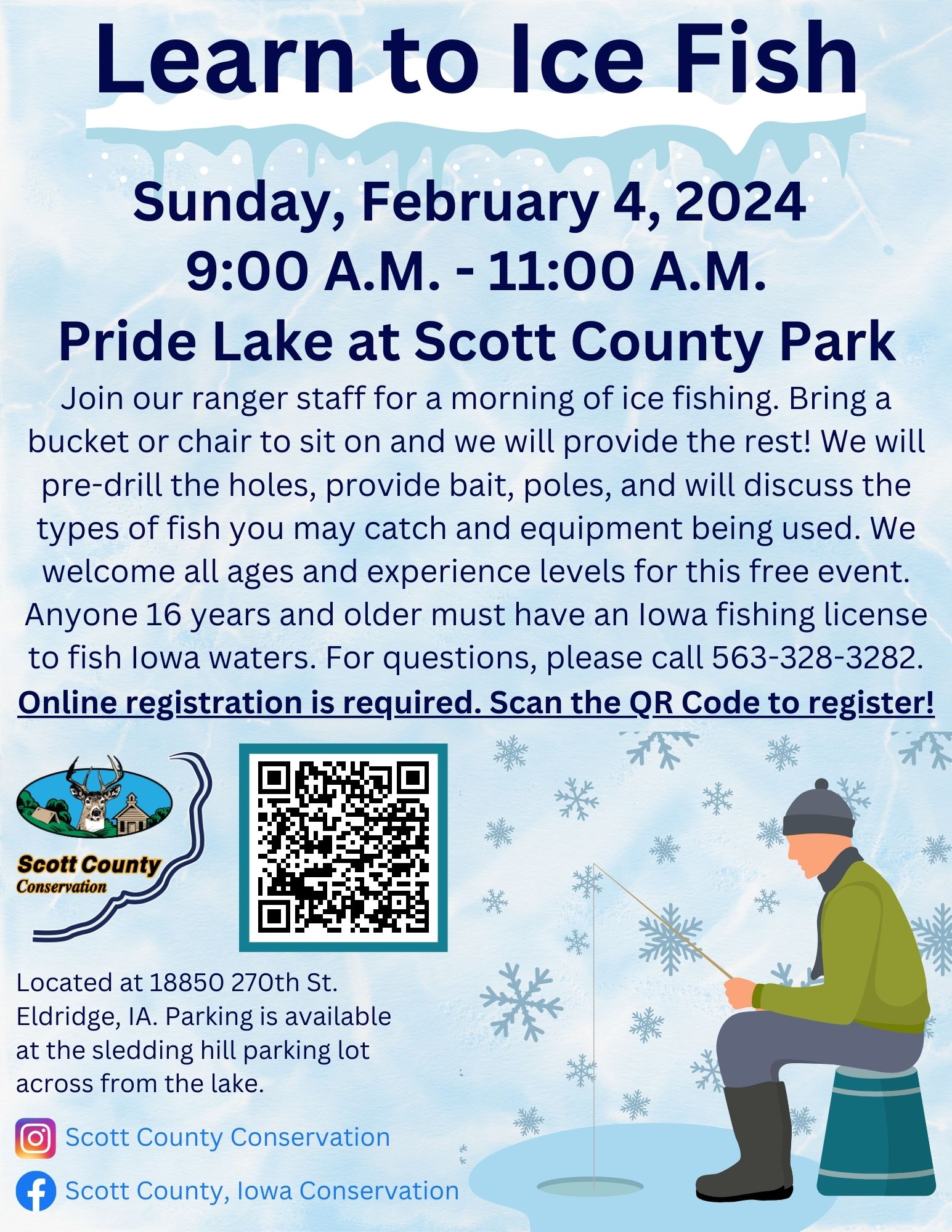 Learn to Ice Fish - Pride Lake at Scott County Park
