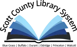 This is the Scott County Library System logo.
