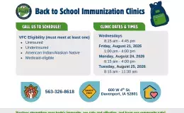 Back to School Immunization Clinics 2026