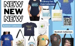 This shows t-shirts and bags with images and the SCLS logo.