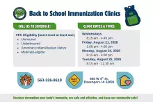 Back to School Immunization Clinics 2026