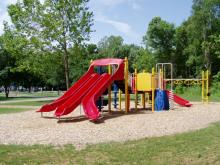 The playground set for children at Buffalo Shores.