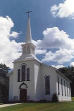 Photo of Olde St. Ann's Church from the outside.