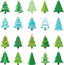different christmas trees