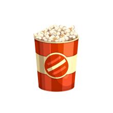 Popcorn in a red and yellow bucket image