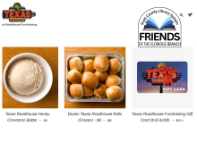 This is a screenshot of honey cinnamon butter, rolls and a gift card. 