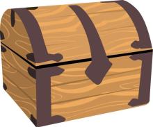 clip art image of a treasure chest