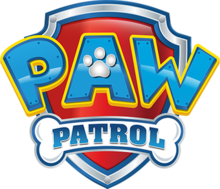 Logo for the children's television show Paw Patrol, badge with a bone