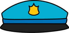 illustrated image of police hat