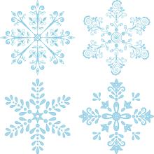 blue snowflakes on a white background image