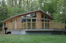 Exterior of a Pine Grove cabin.