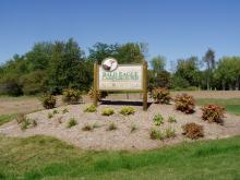 Bald Eagle Campground welcome sign at entrance.