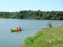 Kayak in the water.