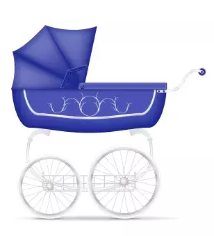 Blue Baby Stroller