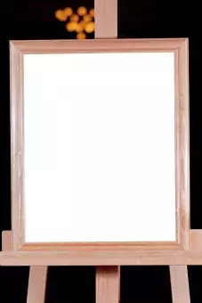 canvas on wooden easel
