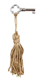 key with a keychain hanging from it
