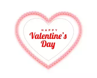 a pink heart with Happy valentine's day written in the middle