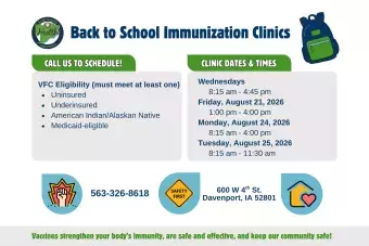 Back to School Immunization Clinics 2026