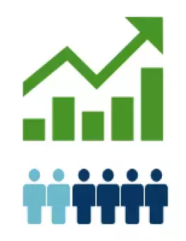 Image of a generic graph and infographic indicating data is reported on this page