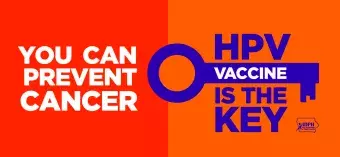 HPV Vaccine logo. 