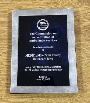 the accreditation plaque.