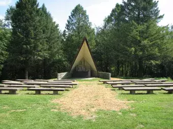 Seating at the amphitheater.