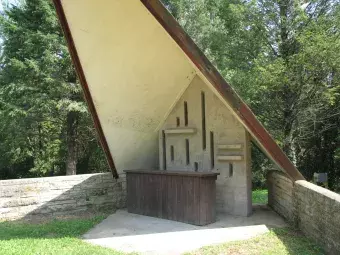 Closeup of teh amphitheater.