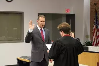 Swearing in of Sheriff Tim Lane.