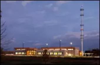 SECC building in the evening.