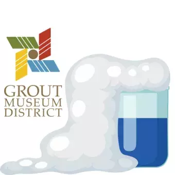 laboratory beaker bubbling over