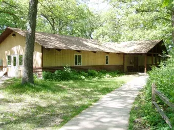 A view from the outside entrance of the center.