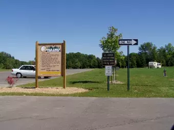 The entrance area of Bald Eagle Campground.
