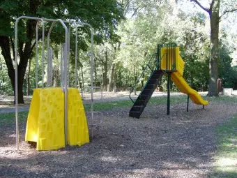 Playground equipment at the campground