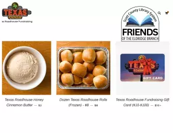 This is a screenshot of honey cinnamon butter, rolls and a gift card. 