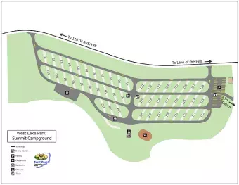 Graphical map of Summit Campground.