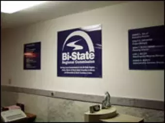 Reception area of Bi-State offices.