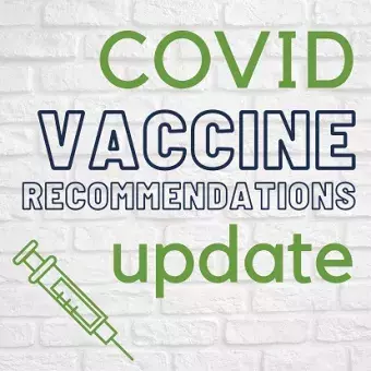 COVID vaccine recommendations update graphic