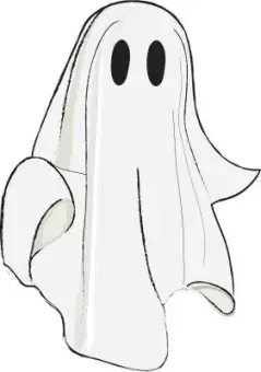 Illustration of a Cute Little Ghost