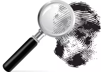image of a magnifying glass and fingerprint
