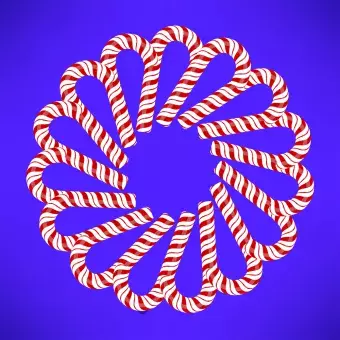 Candy Canes on a purple Background
