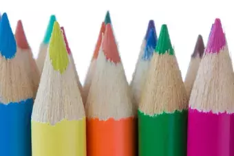 This is a picture of several sharpened colored pencils.  