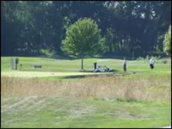Golfers in the distance