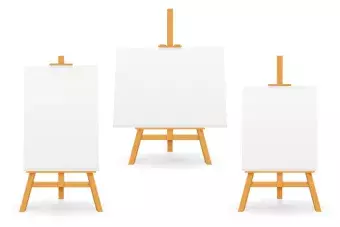 three easels clipart image