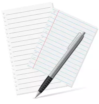 Image of a pen and paper