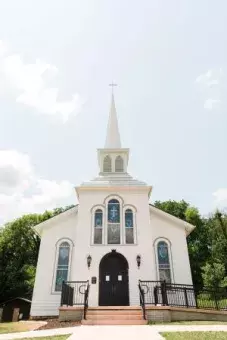 Front view of the church.