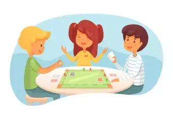 image of three people playing a board game