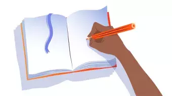 clipart of writing in a journal