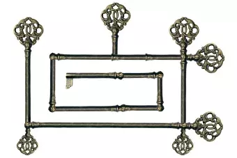 labyrinth maze puzzle made from keys