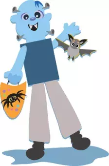 This is a picture of a monster trick or treating